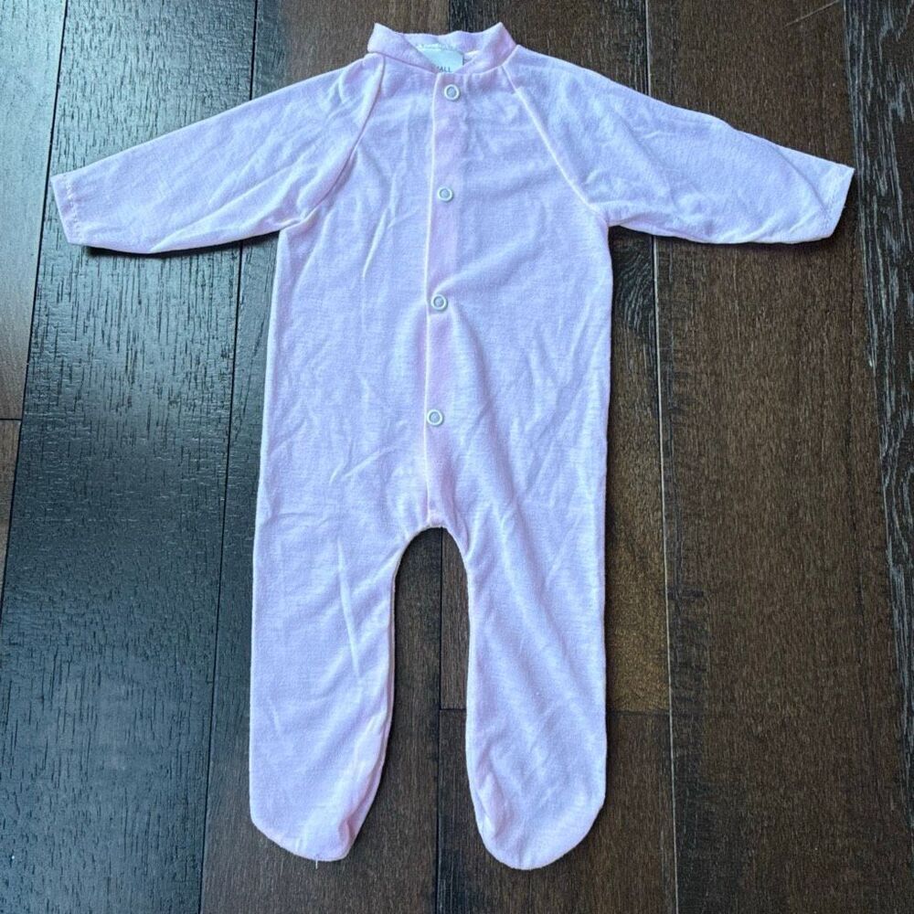 Vintage sleepy dreams newborn sleeper‎ baby girls pink made in USA
